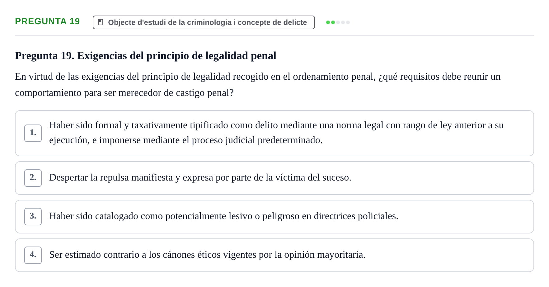 Enunciado: Pregunta 19
