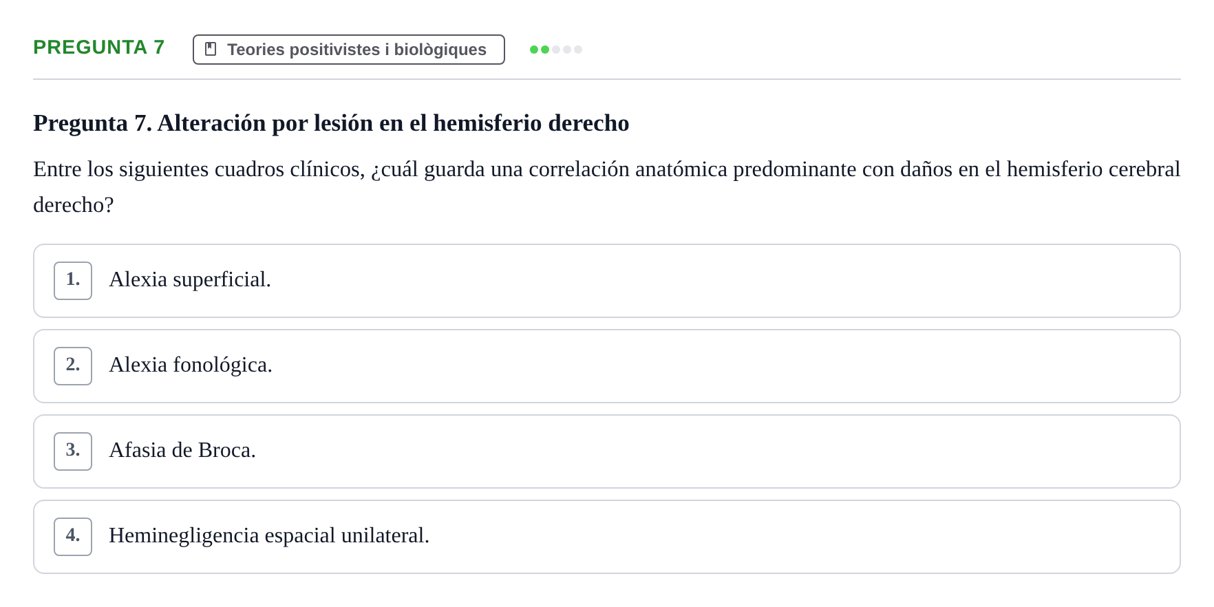 Enunciado: Pregunta 7