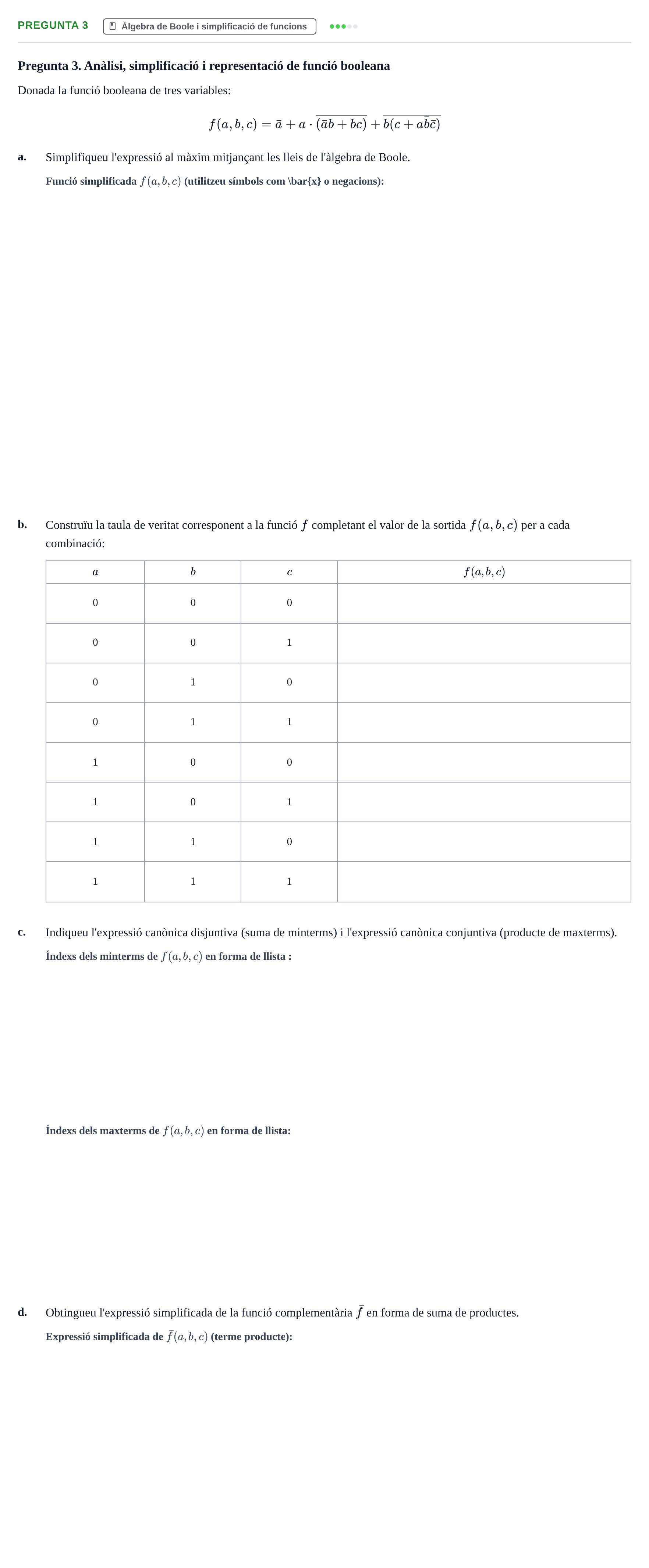 Enunciado: Pregunta 3 · Estructura de Computadors I UDL 2017