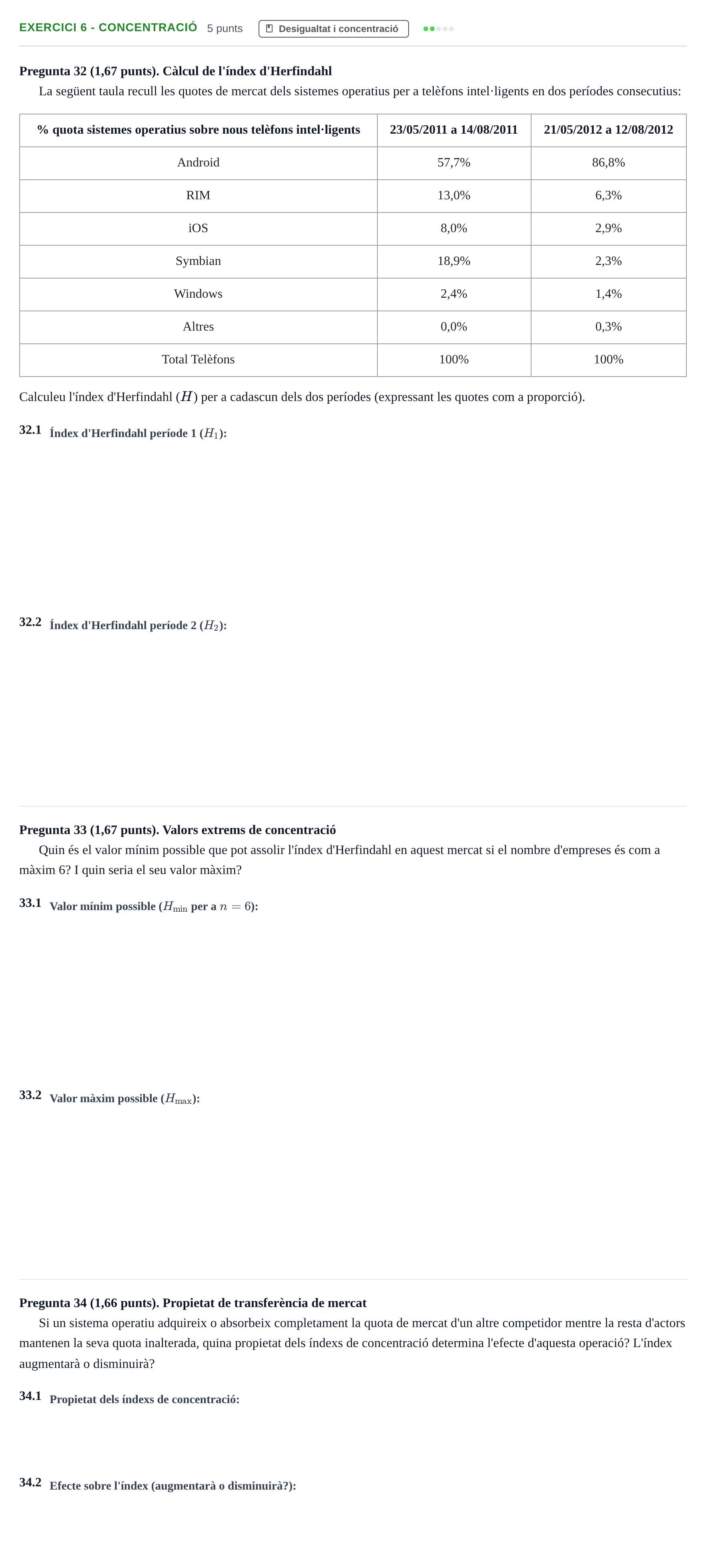 Enunciado: Exercici 6 - Concentració · Anàlisi de Dades UPF 2012