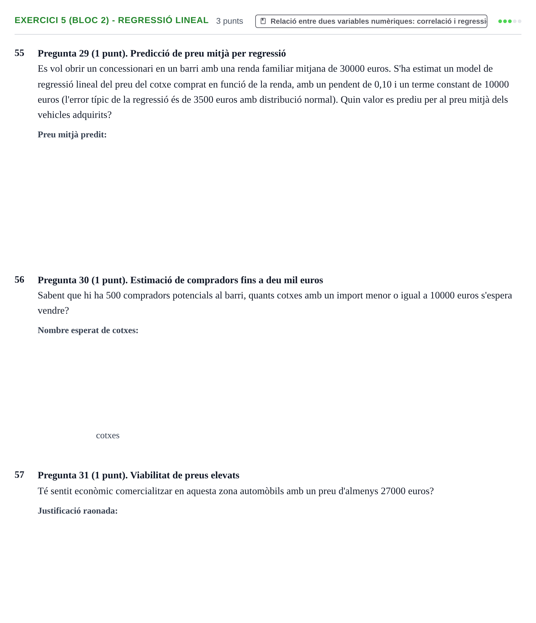 Enunciado: Exercici 5 (Bloc 2) - Regressió lineal · Anàlisi de Dades UPF 2012