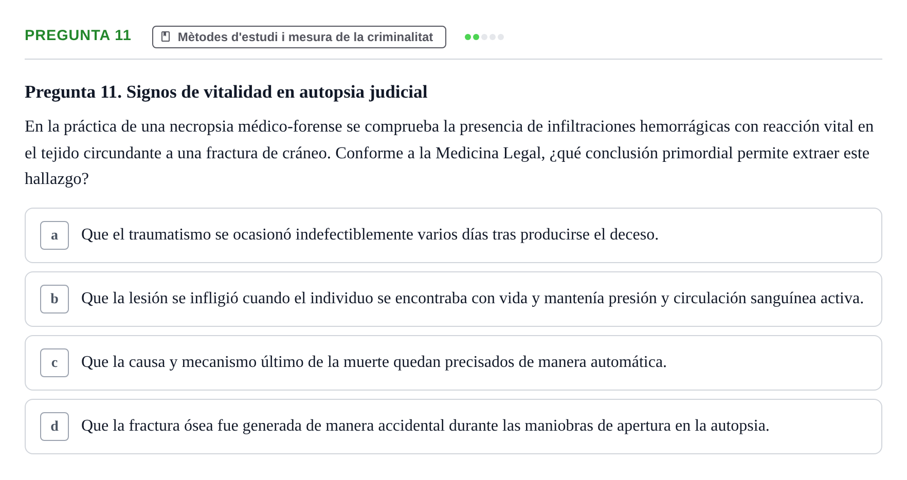 Enunciado: Pregunta 11