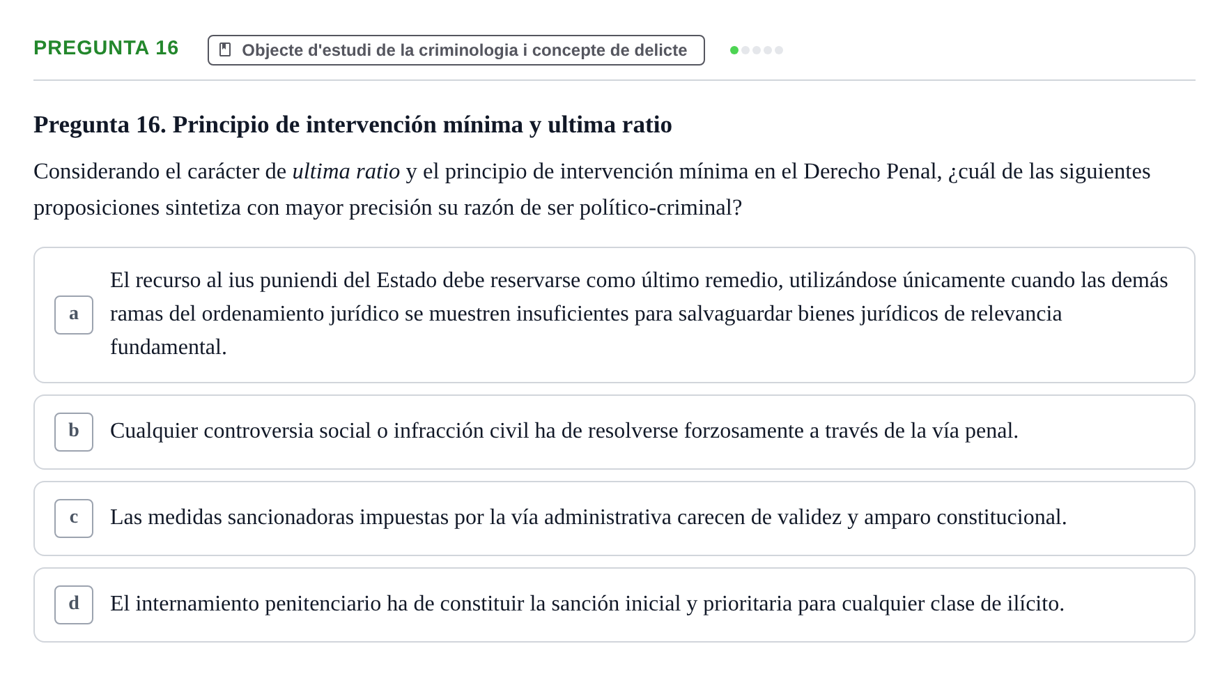 Enunciado: Pregunta 16