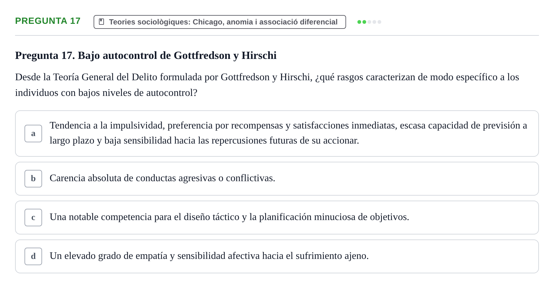 Enunciado: Pregunta 17