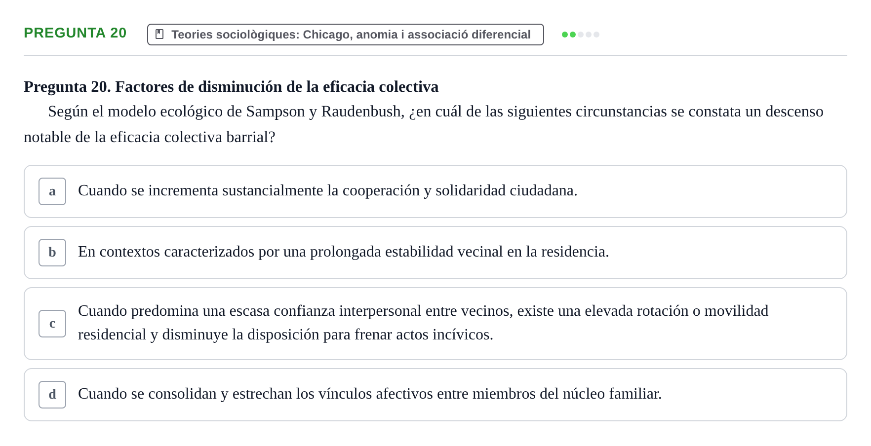 Enunciado: Pregunta 20