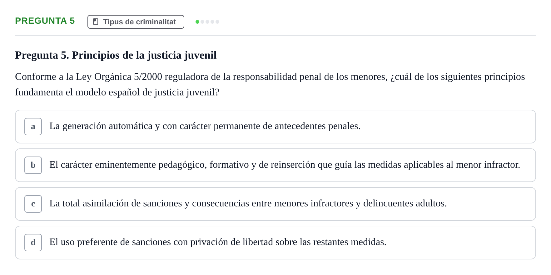 Enunciado: Pregunta 5