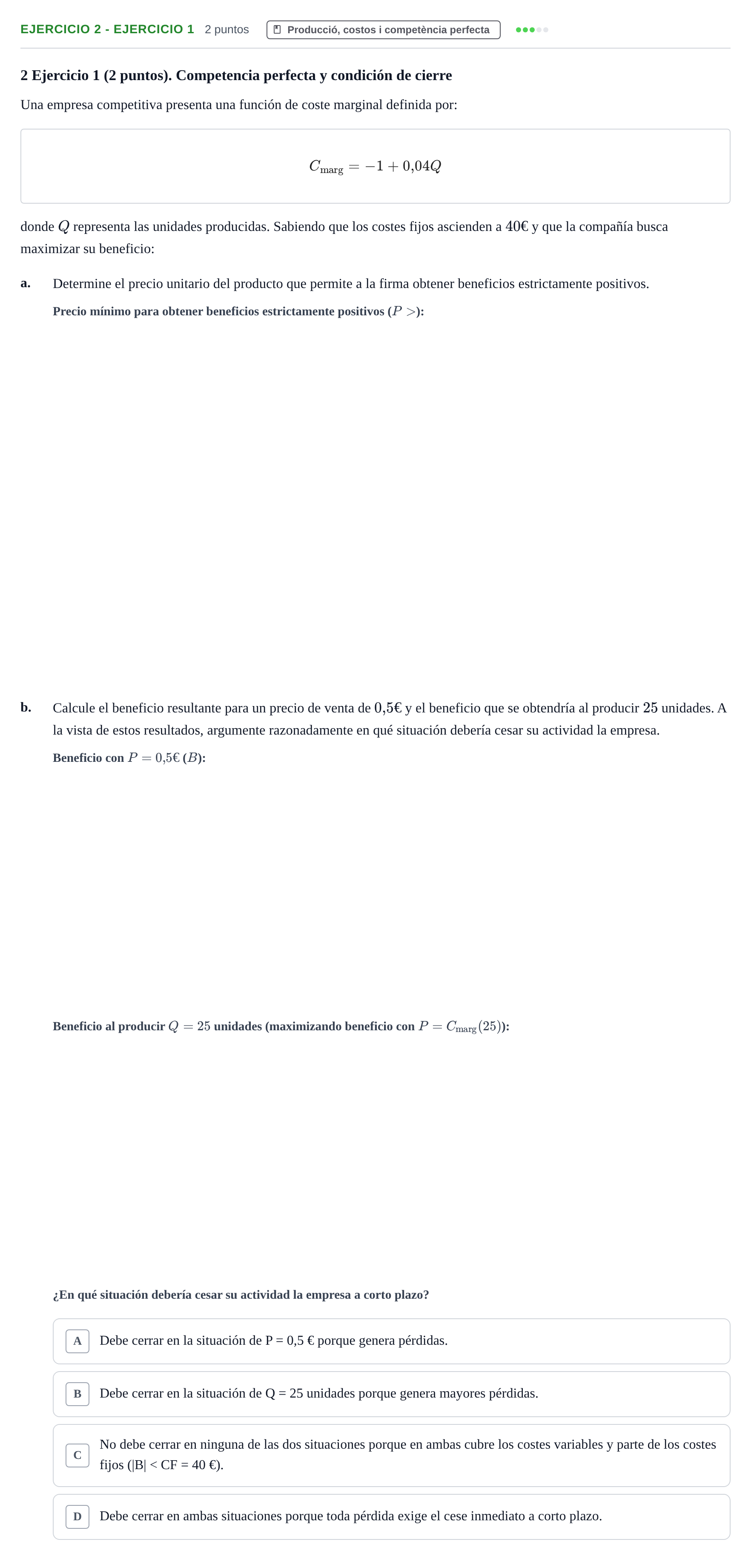 Enunciado: Ejercicio 2 - Ejercicio 1 · Organització i Gestió d'Empreses UAB 2022