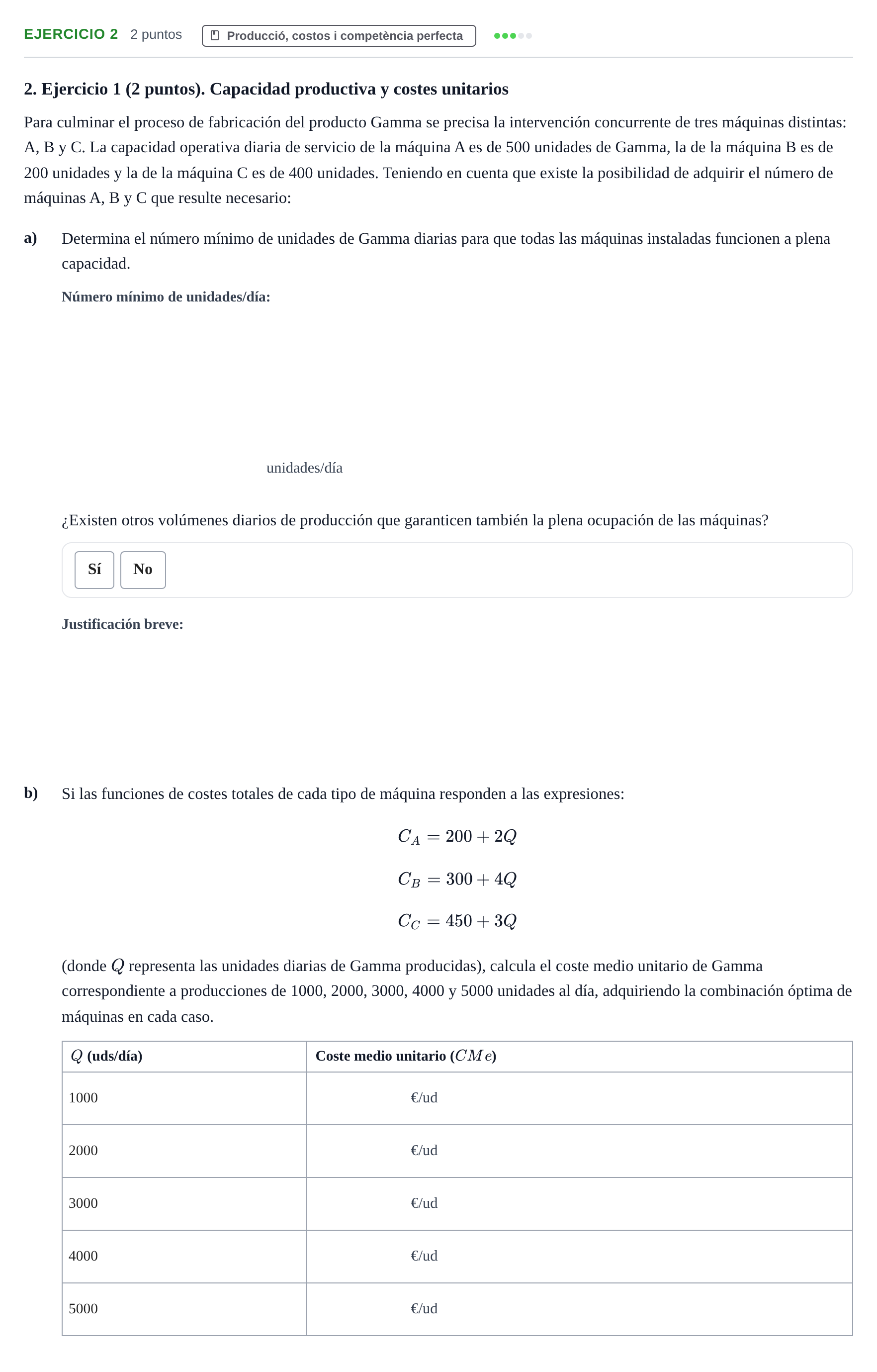 Enunciado: Problema 2 · Organització i Gestió d'Empreses UAB 2000