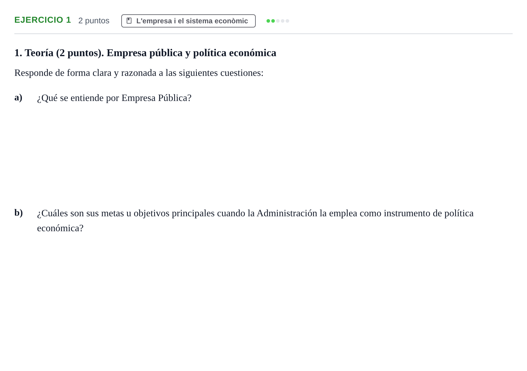 Enunciado: Problema 1 · Organització i Gestió d'Empreses UAB 2000