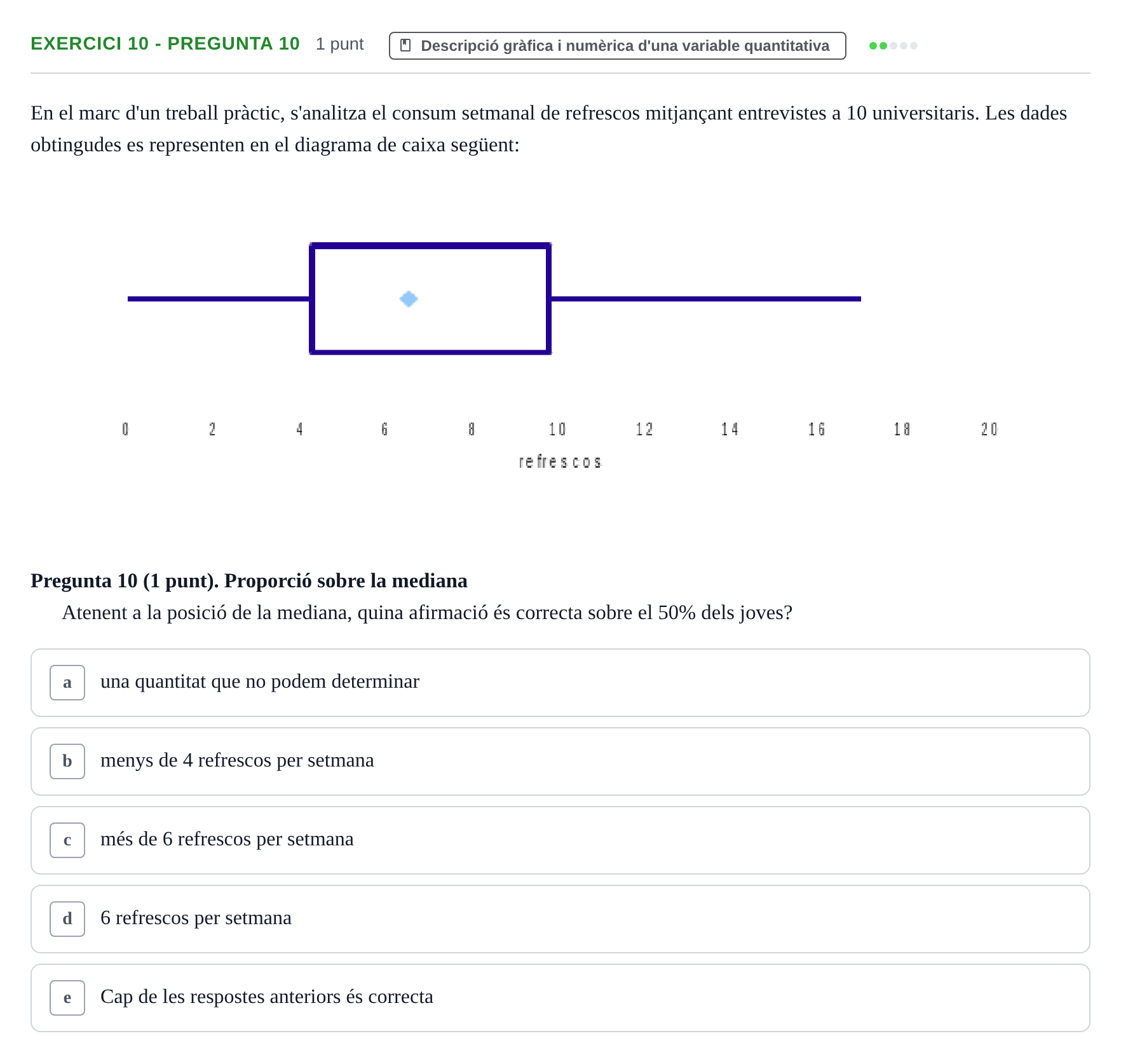 Enunciado: Ejercicio 10 - Pregunta 10 · Anàlisi de Dades UPF 2014
