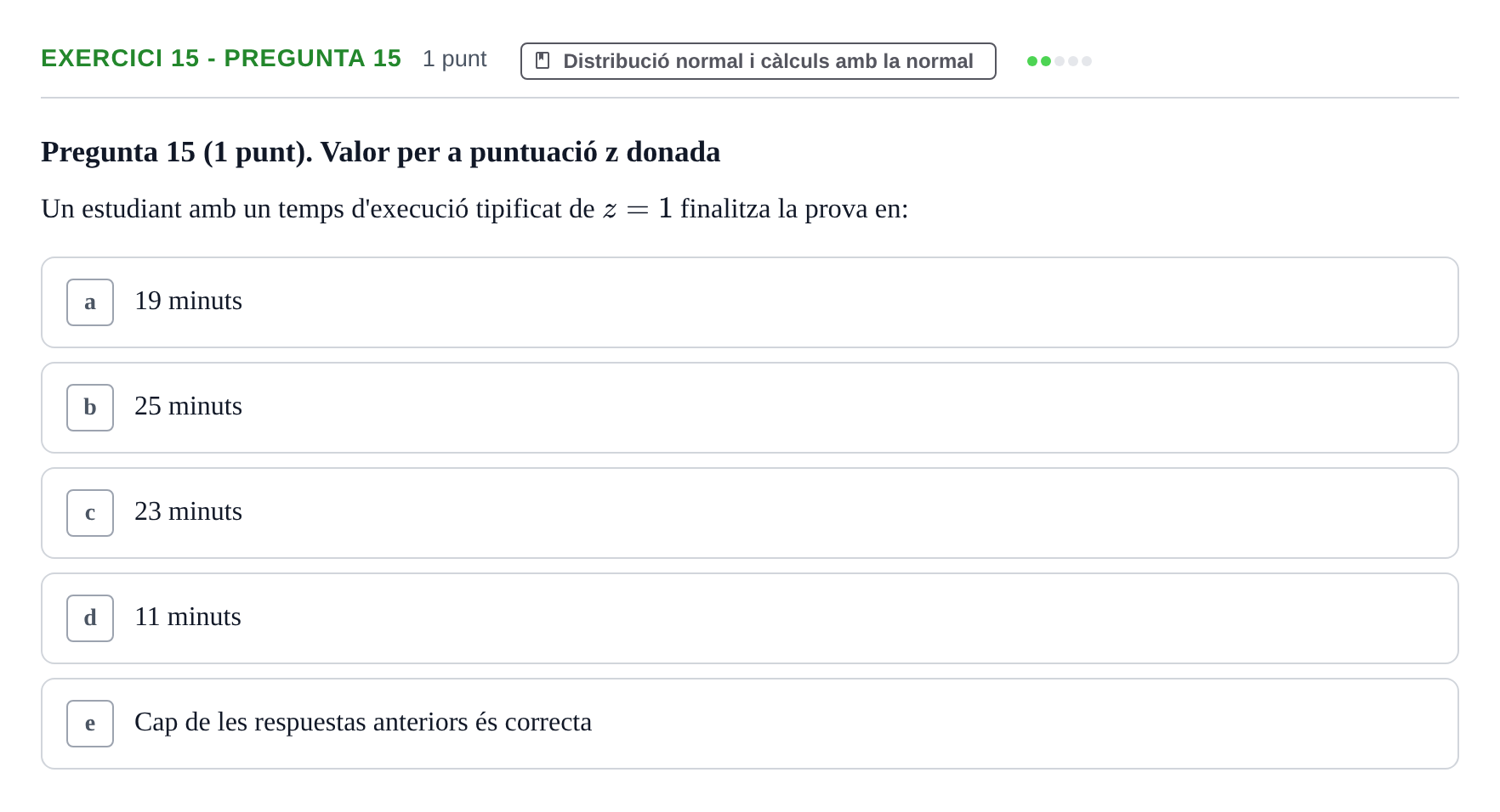 Enunciado: Ejercicio 15 - Pregunta 15 · Anàlisi de Dades UPF 2014