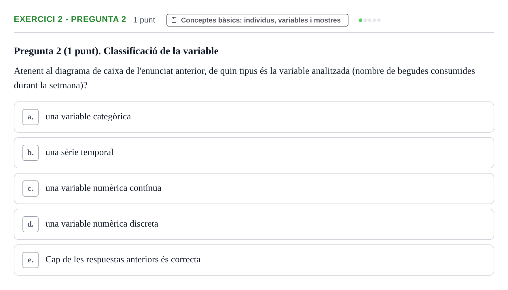 Enunciado: Ejercicio 2 - Pregunta 2 · Anàlisi de Dades UPF 2014