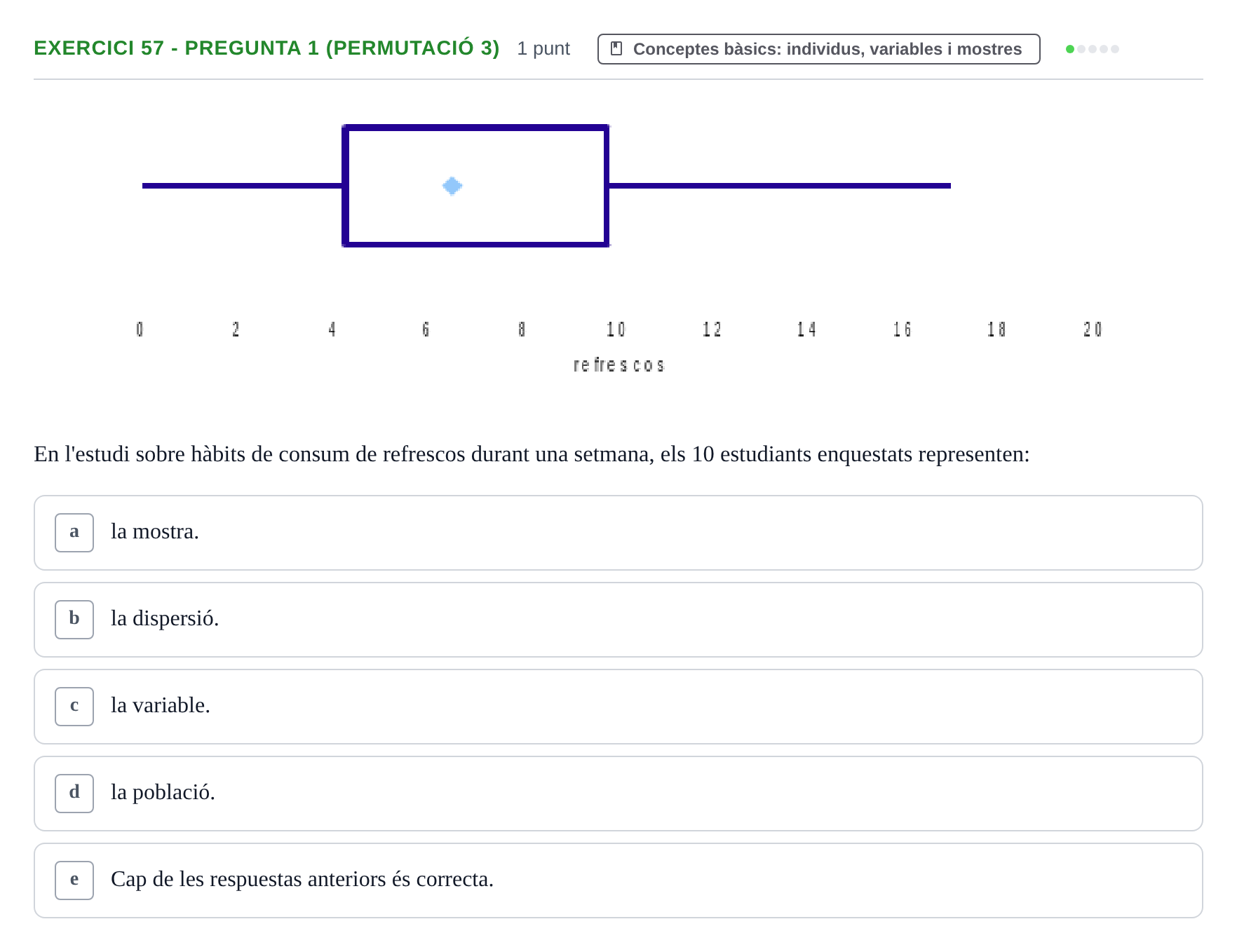 Enunciado: Ejercicio 57 - Pregunta 1 (Permutació 3) · Anàlisi de Dades UPF 2014