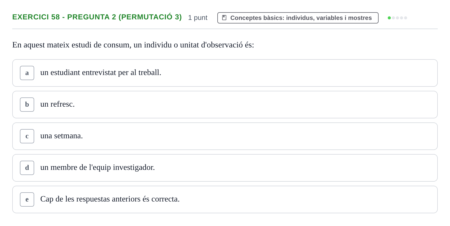 Enunciado: Ejercicio 58 - Pregunta 2 (Permutació 3) · Anàlisi de Dades UPF 2014