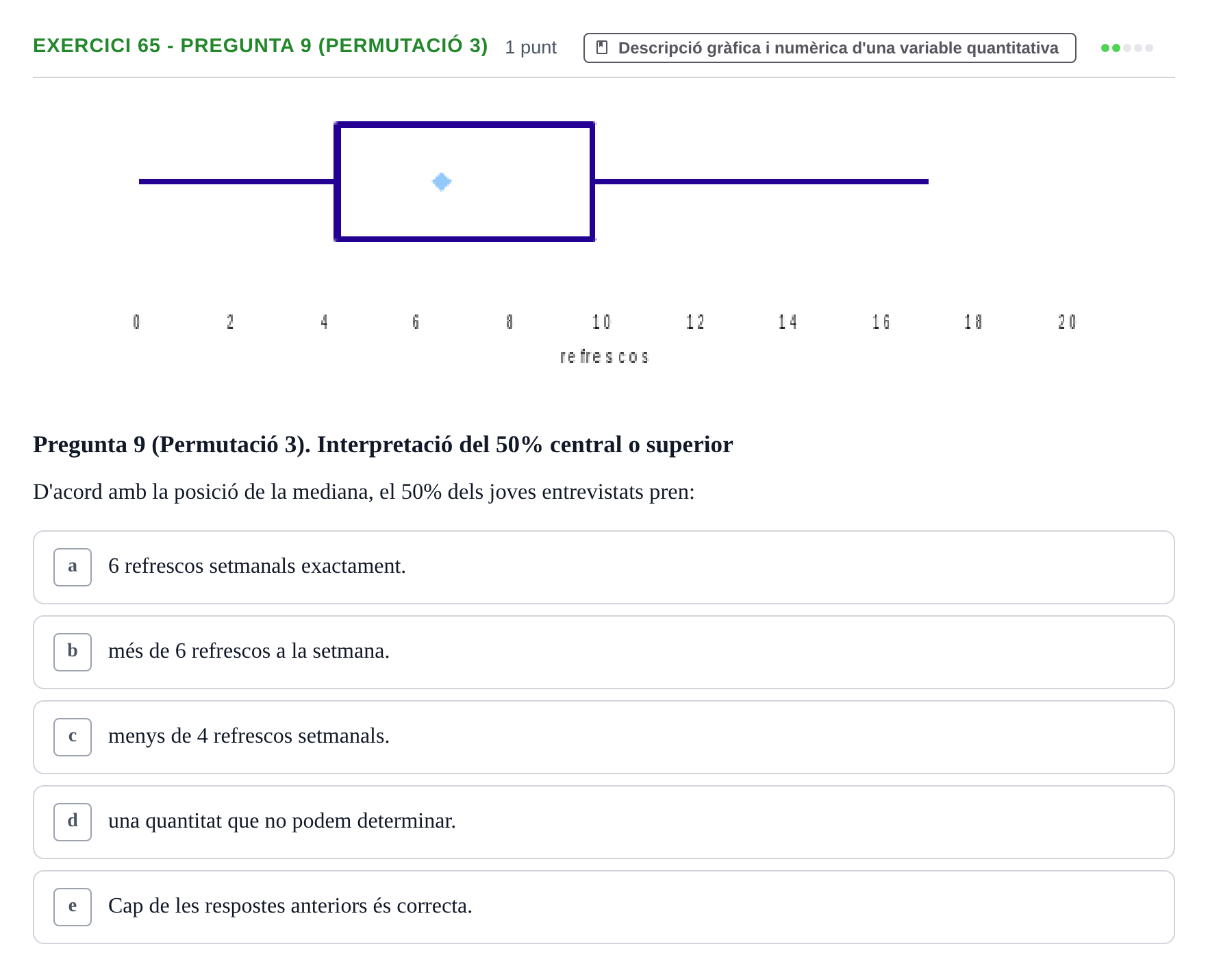 Enunciado: Ejercicio 65 - Pregunta 9 (Permutació 3) · Anàlisi de Dades UPF 2014