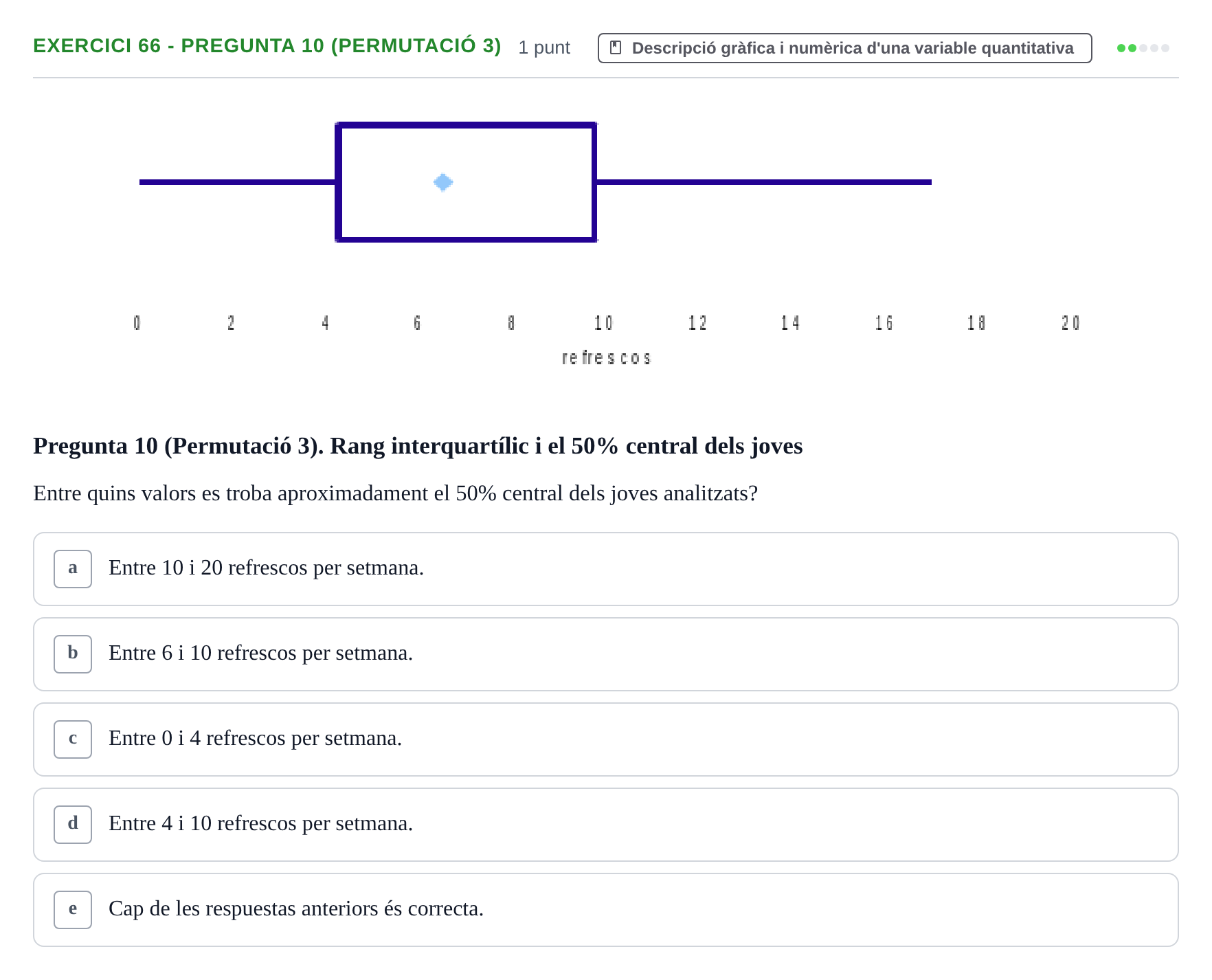 Enunciado: Ejercicio 66 - Pregunta 10 (Permutació 3) · Anàlisi de Dades UPF 2014