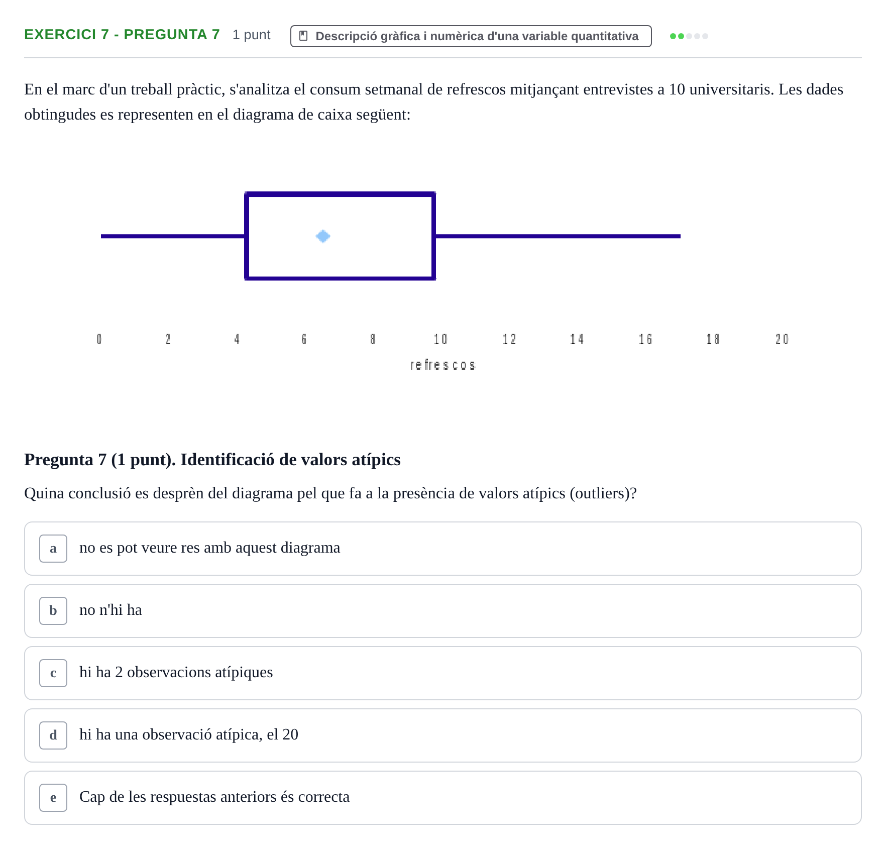 Enunciado: Ejercicio 7 - Pregunta 7 · Anàlisi de Dades UPF 2014