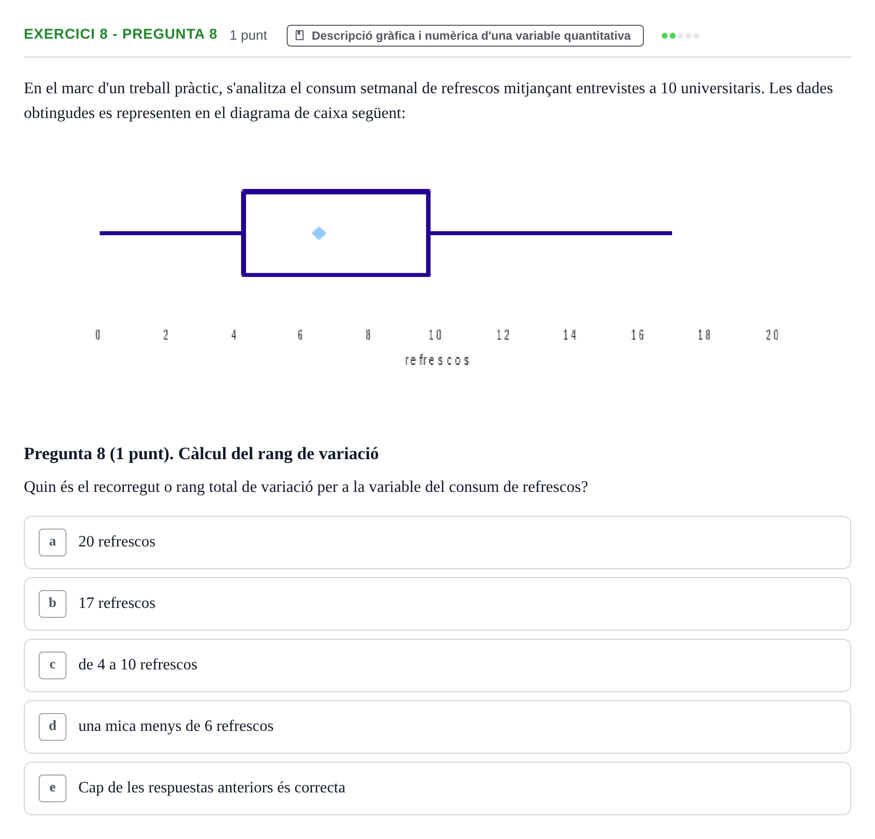 Enunciado: Ejercicio 8 - Pregunta 8 · Anàlisi de Dades UPF 2014