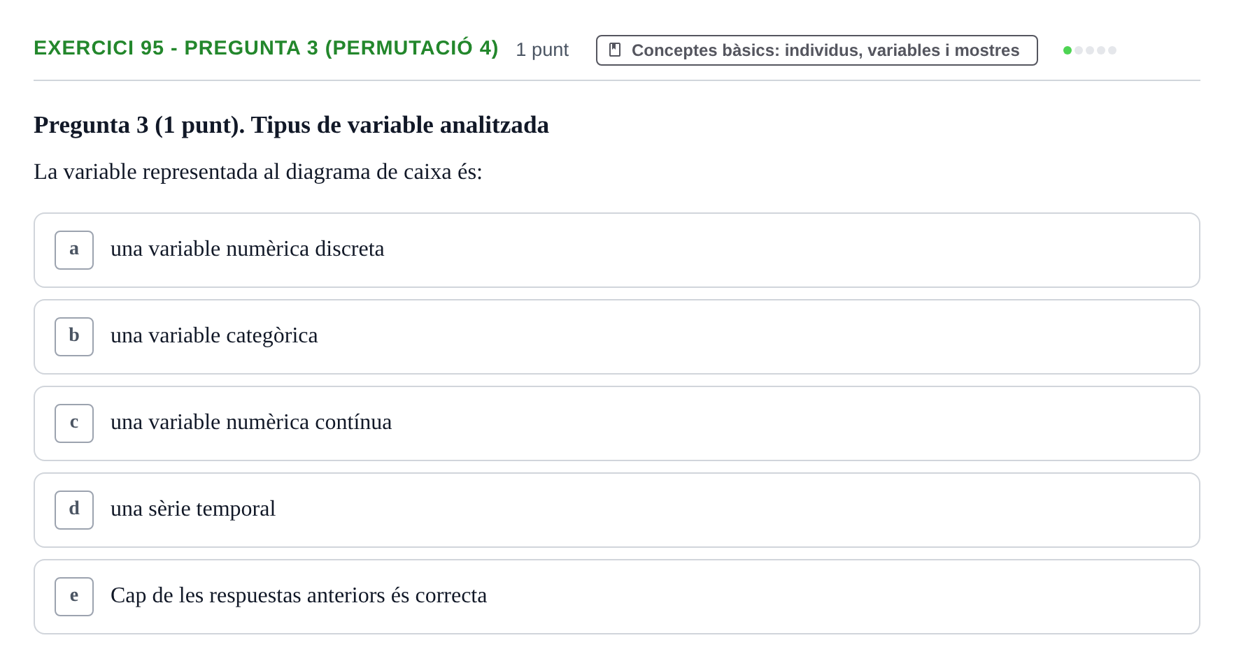 Enunciado: Ejercicio 95 - Pregunta 3 (Permutació 4) · Anàlisi de Dades UPF 2014
