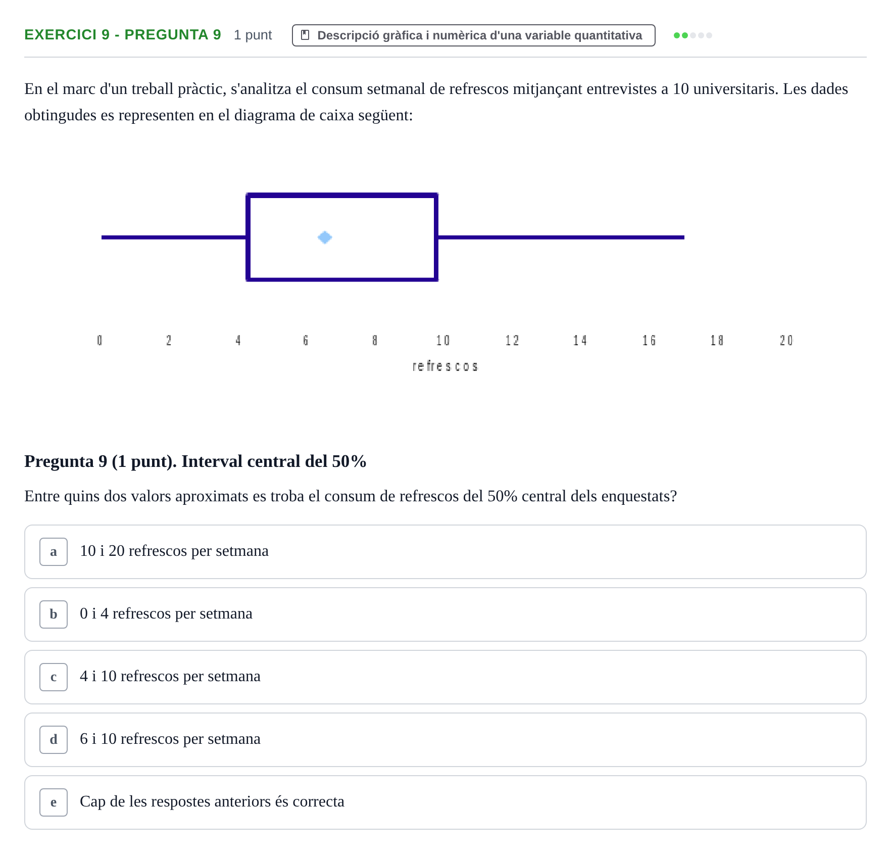 Enunciado: Ejercicio 9 - Pregunta 9 · Anàlisi de Dades UPF 2014
