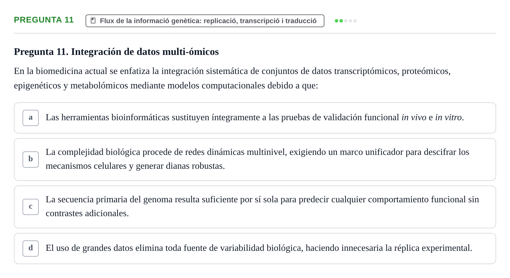 Enunciado: Pregunta 11