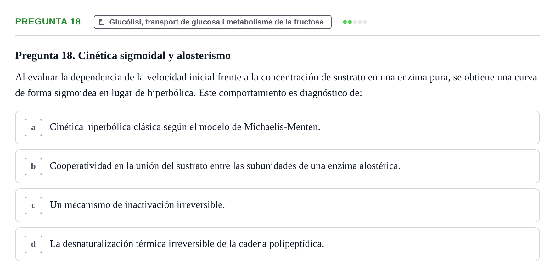 Enunciado: Pregunta 18