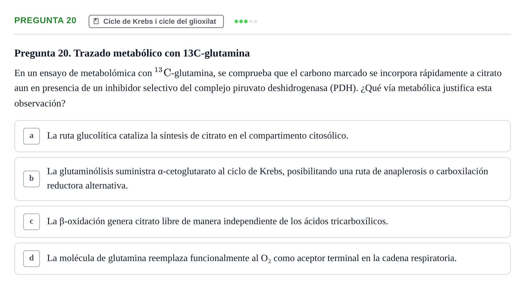 Enunciado: Pregunta 20