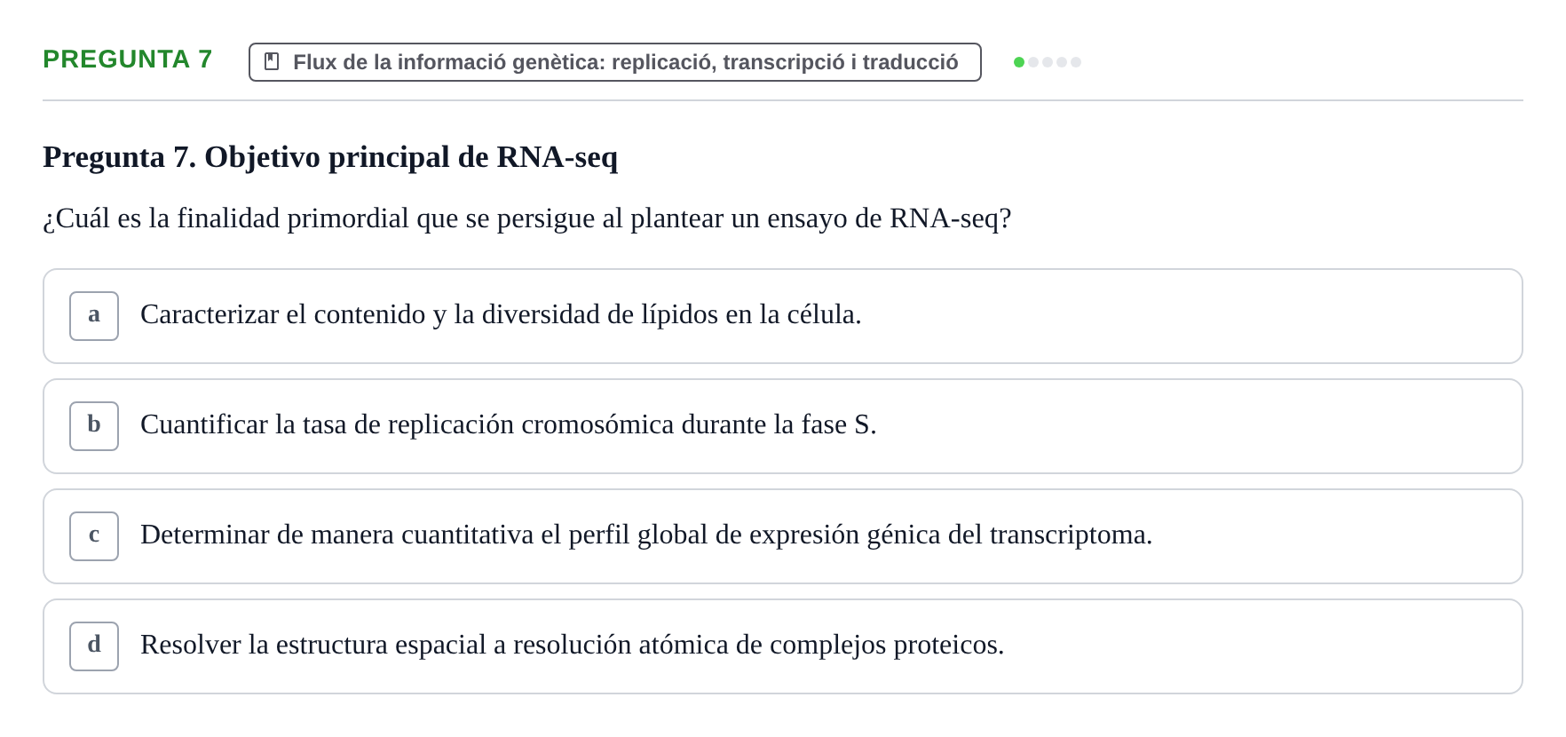 Enunciado: Pregunta 7
