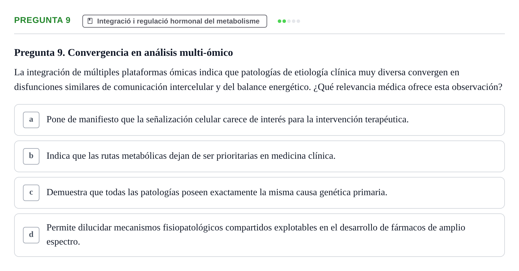 Enunciado: Pregunta 9