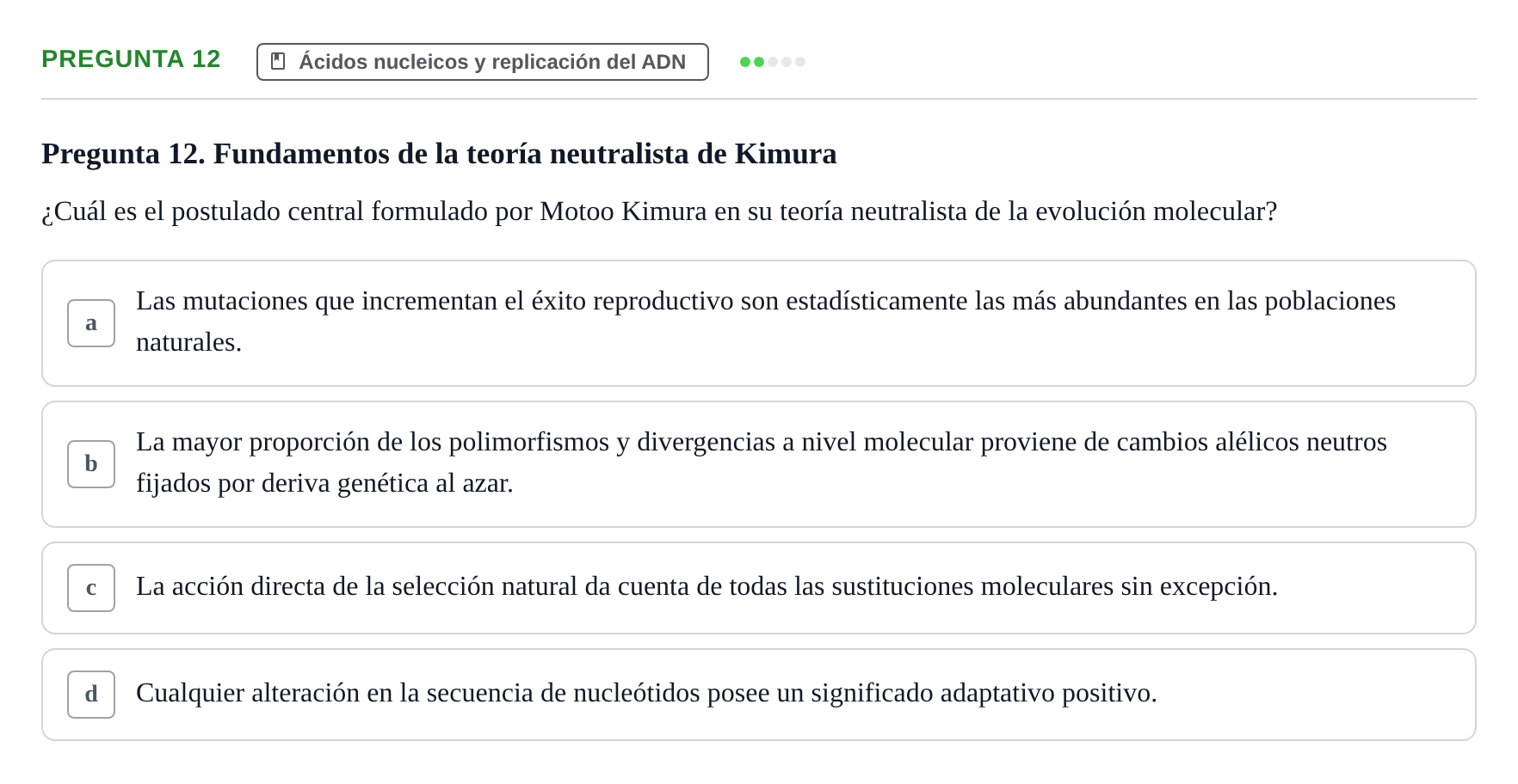 Enunciado: Pregunta 12