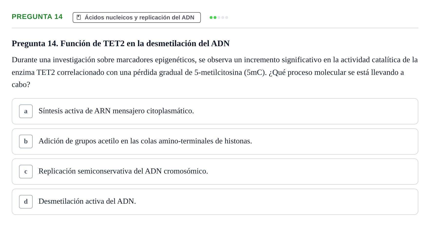 Enunciado: Pregunta 14