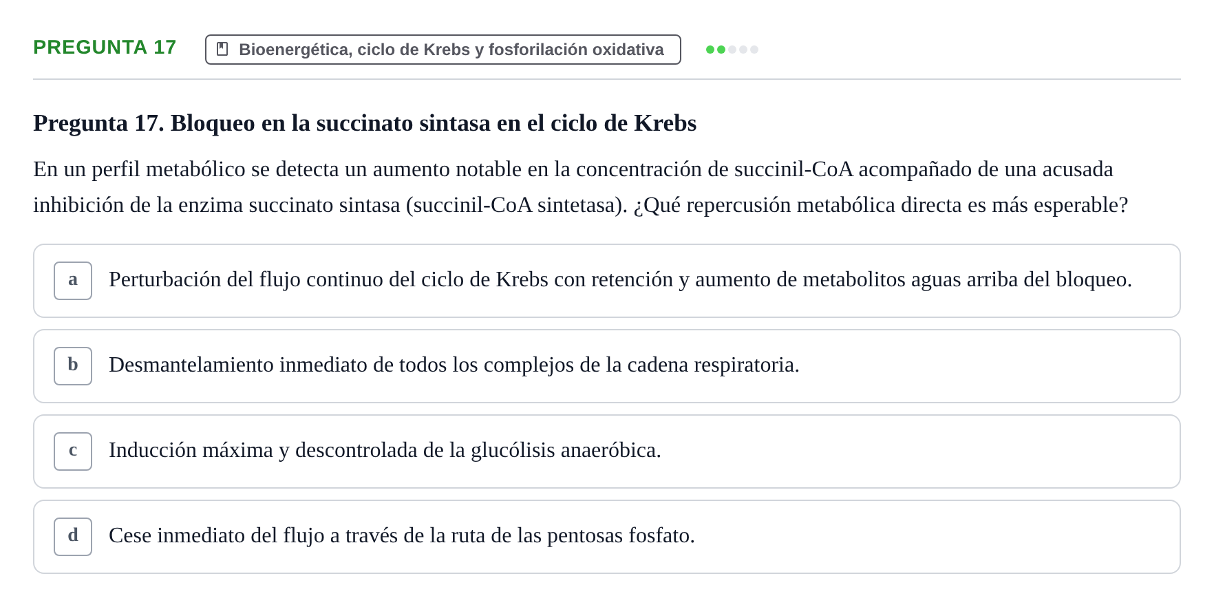Enunciado: Pregunta 17