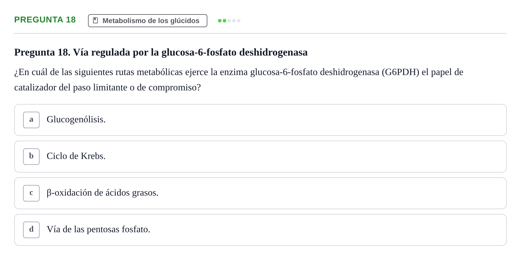 Enunciado: Pregunta 18