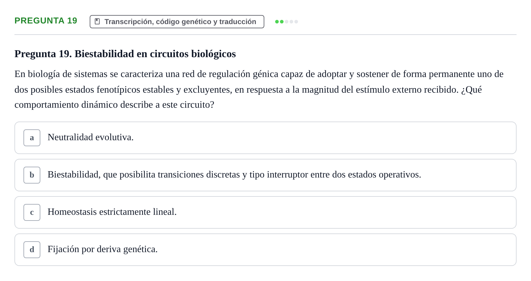 Enunciado: Pregunta 19