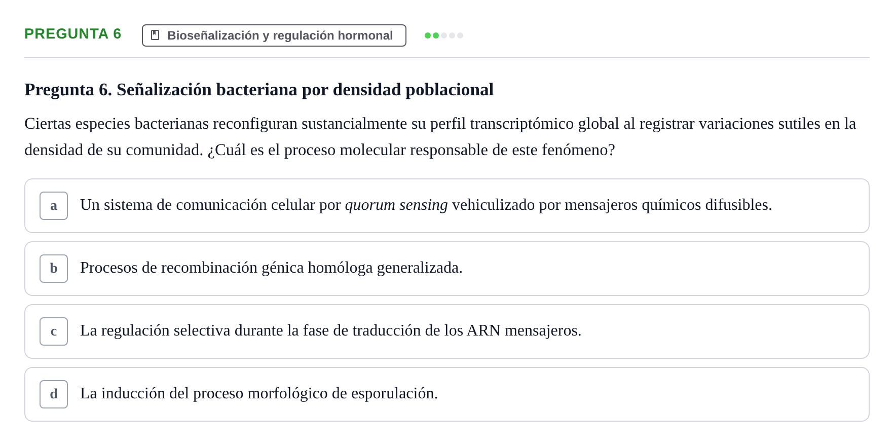 Enunciado: Pregunta 6