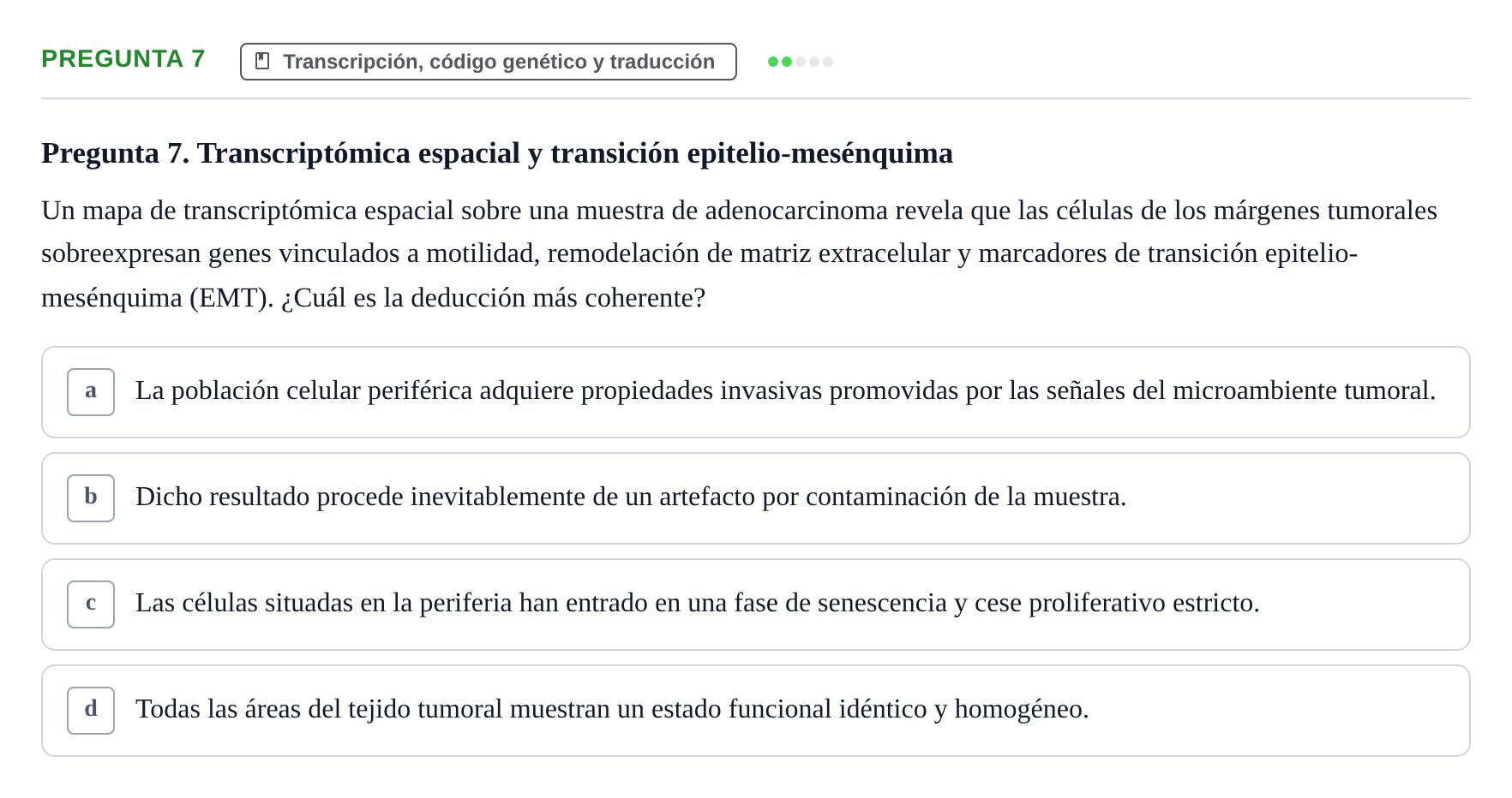 Enunciado: Pregunta 7