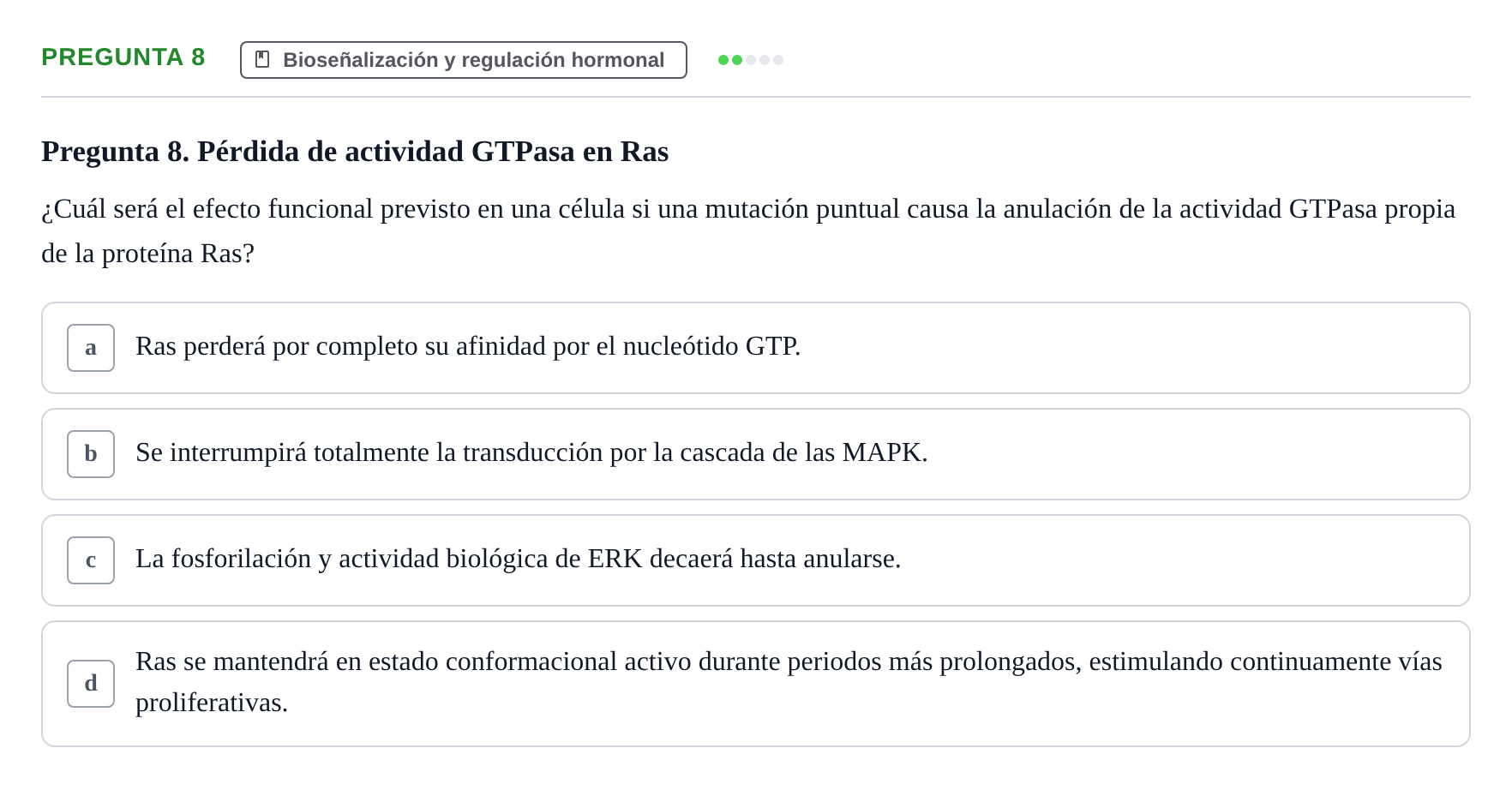 Enunciado: Pregunta 8