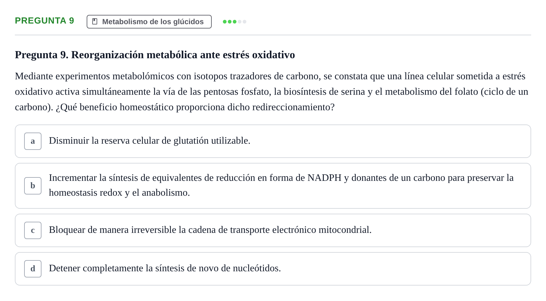 Enunciado: Pregunta 9