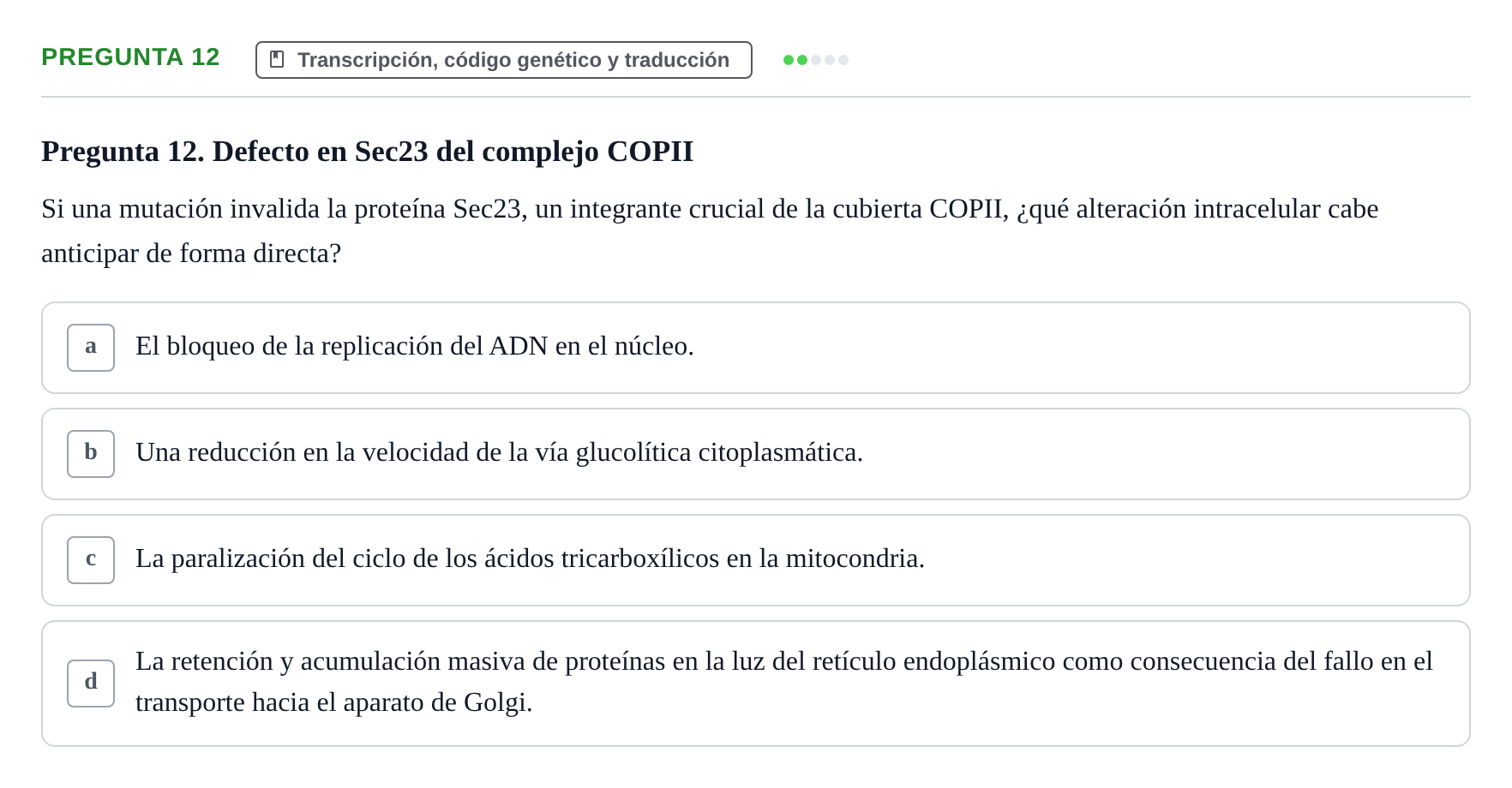 Enunciado: Pregunta 12