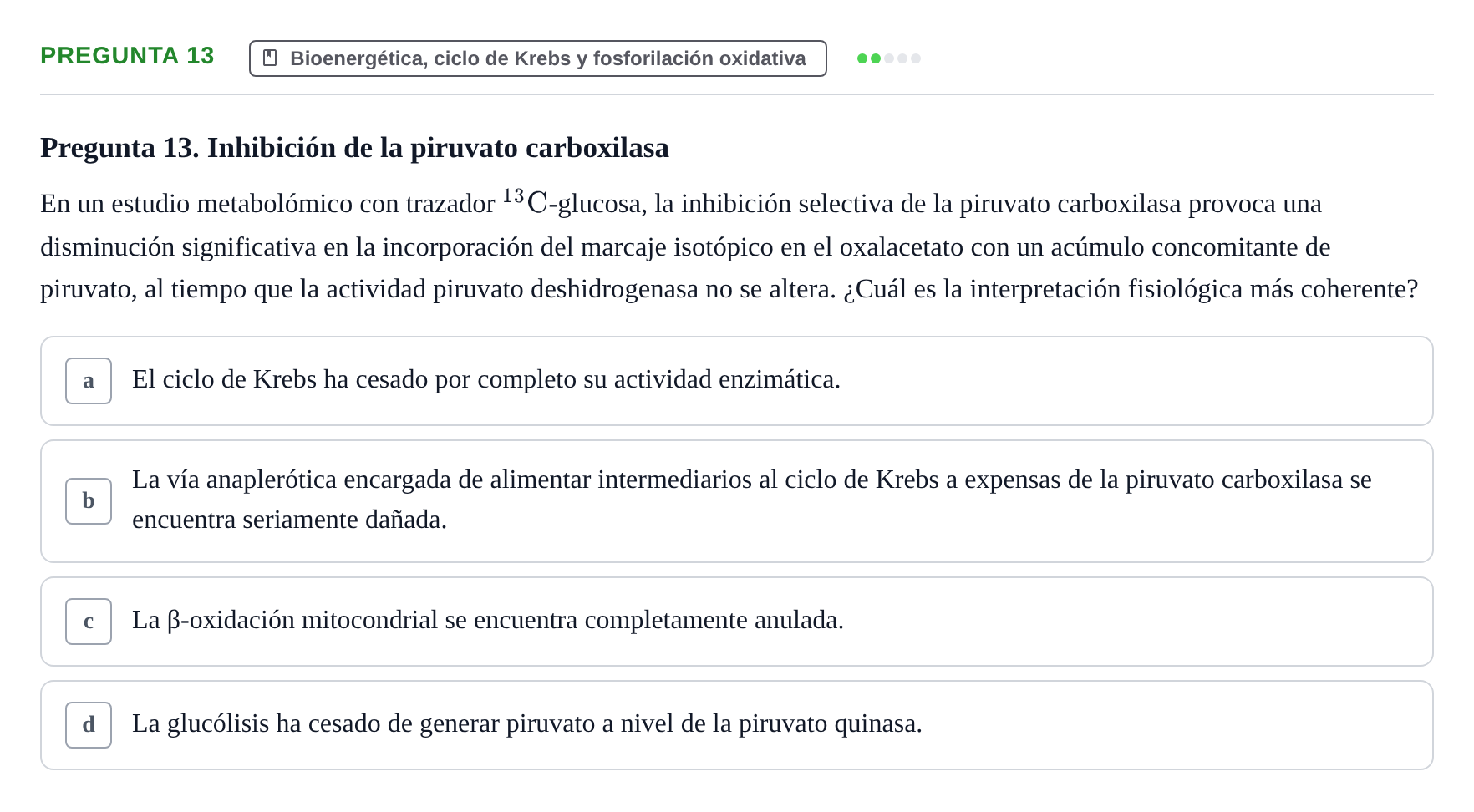 Enunciado: Pregunta 13