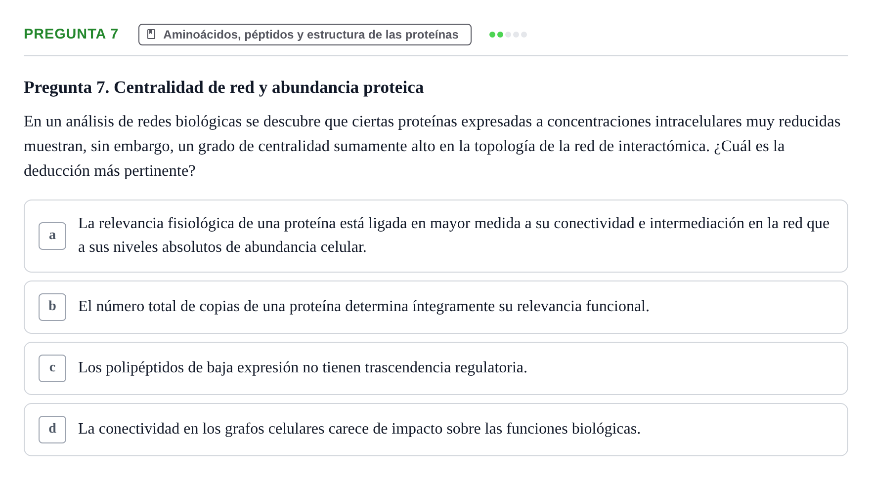 Enunciado: Pregunta 7