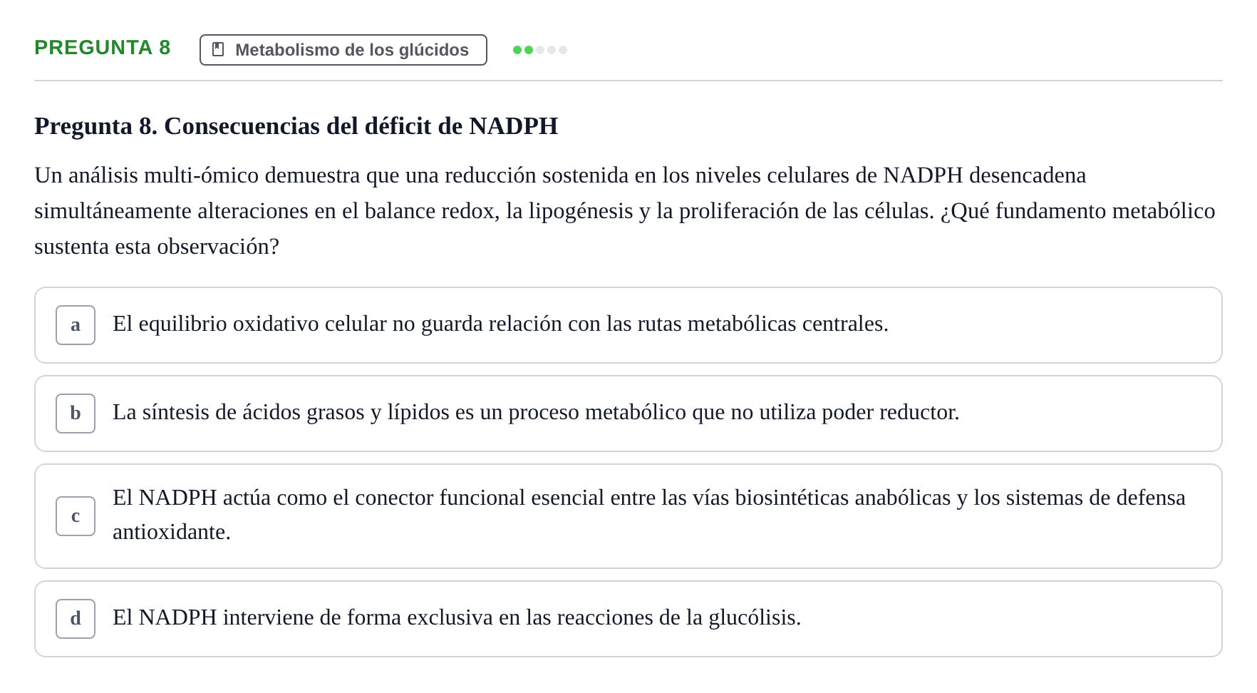 Enunciado: Pregunta 8