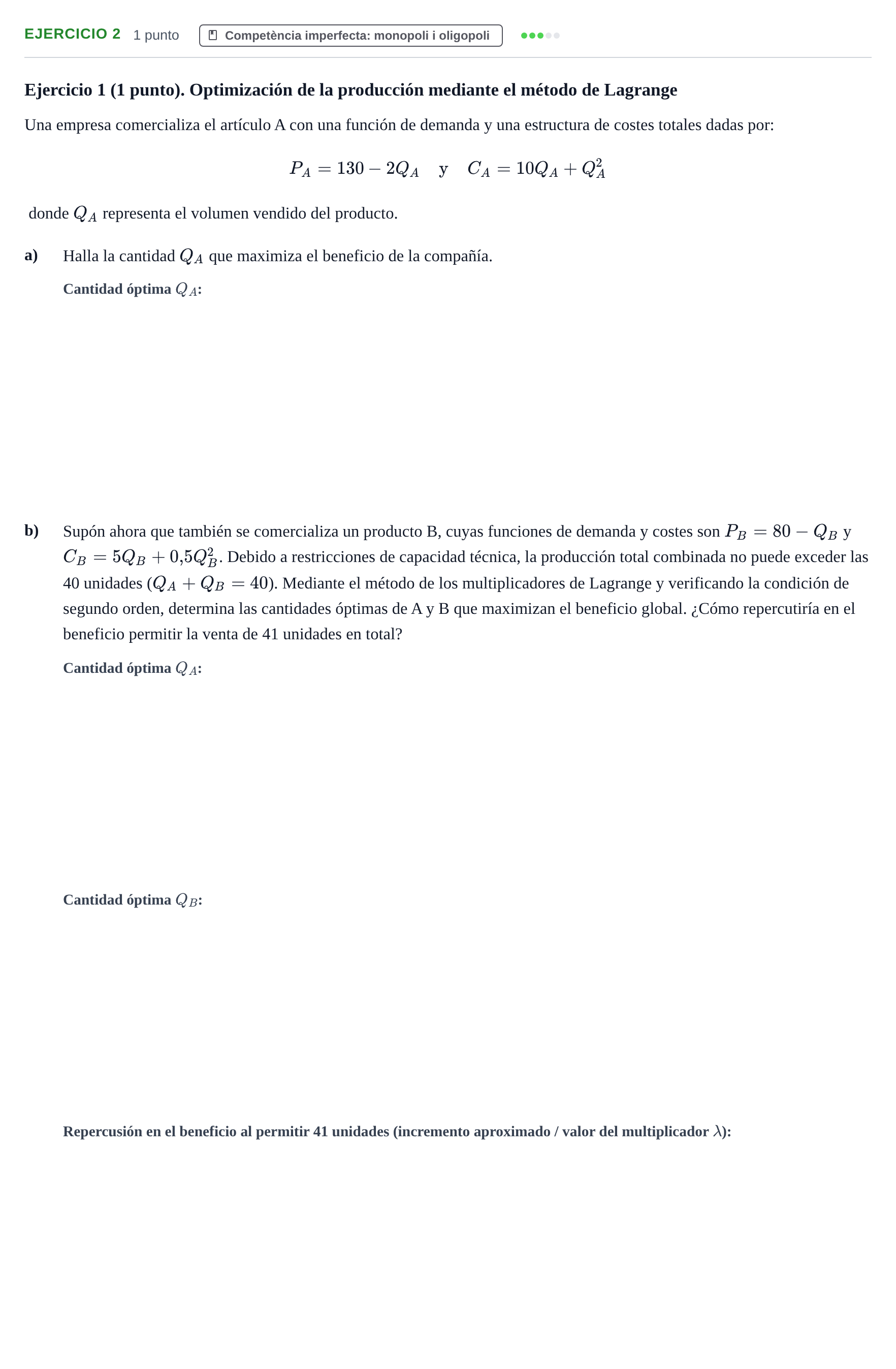 Enunciado: Problema 2 · Organització i Gestió d'Empreses UAB 2016