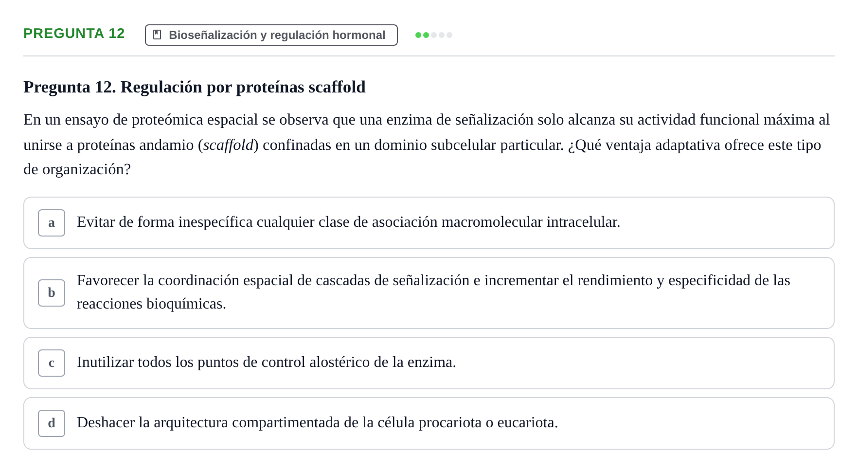 Enunciado: Pregunta 12