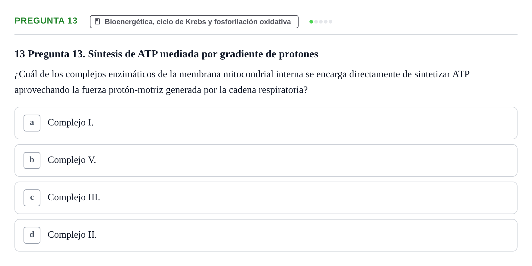 Enunciado: Pregunta 13