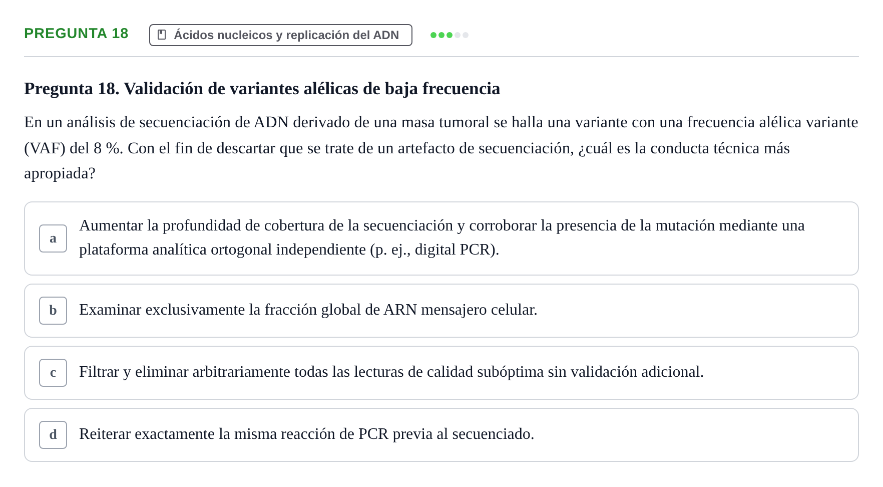 Enunciado: Pregunta 18