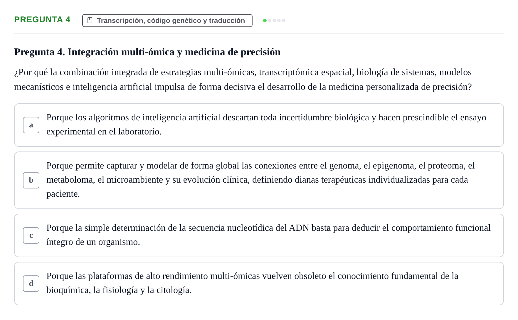 Enunciado: Pregunta 4