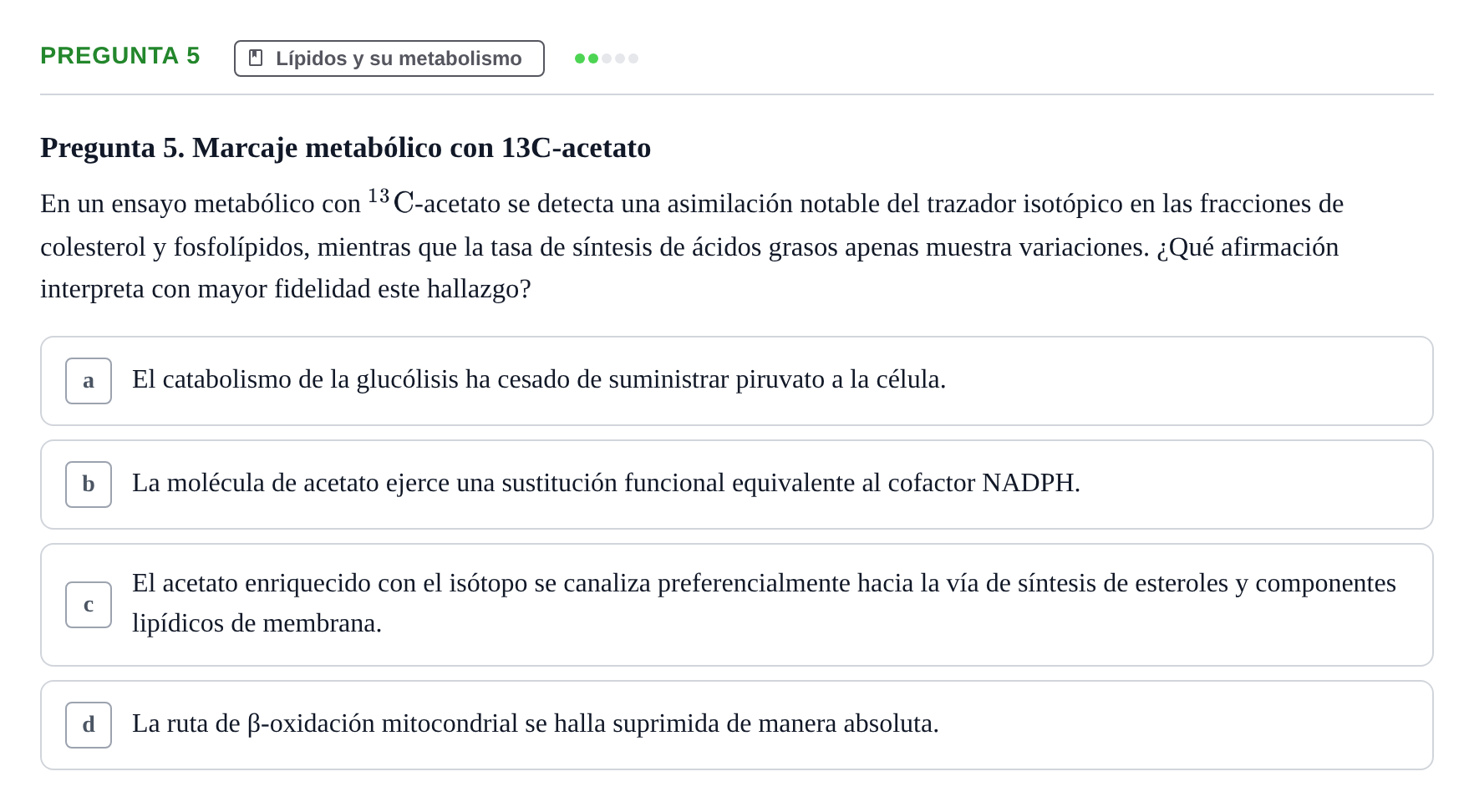 Enunciado: Pregunta 5