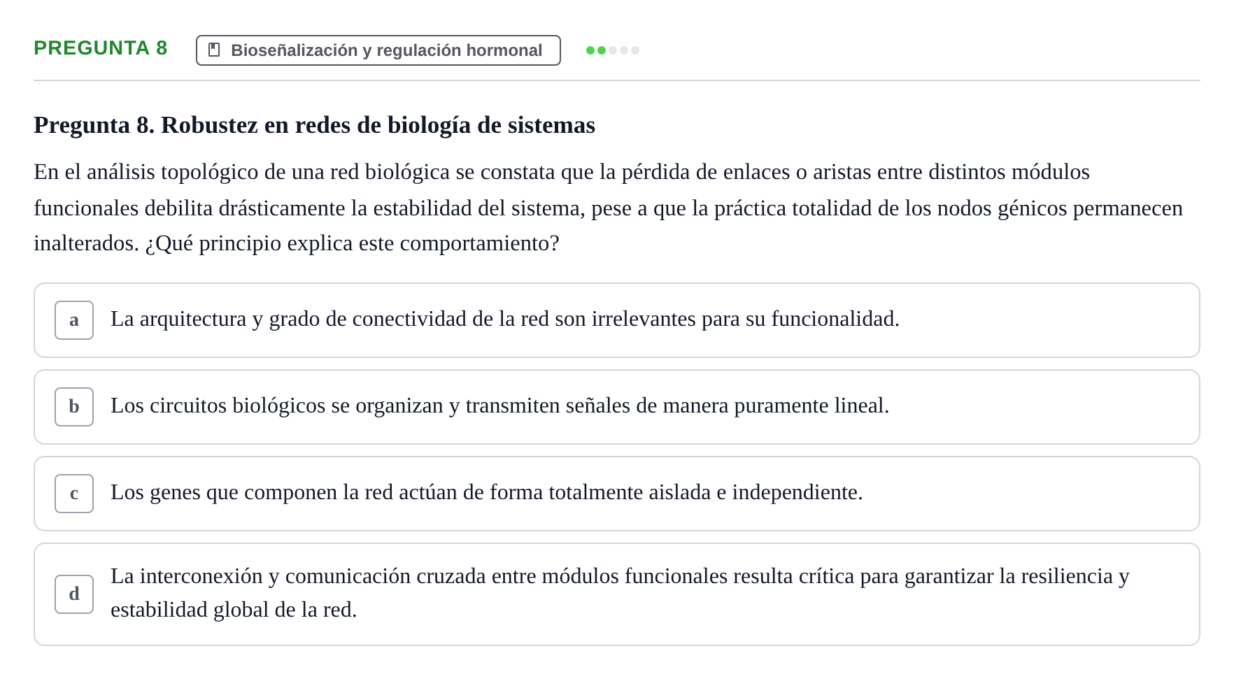 Enunciado: Pregunta 8