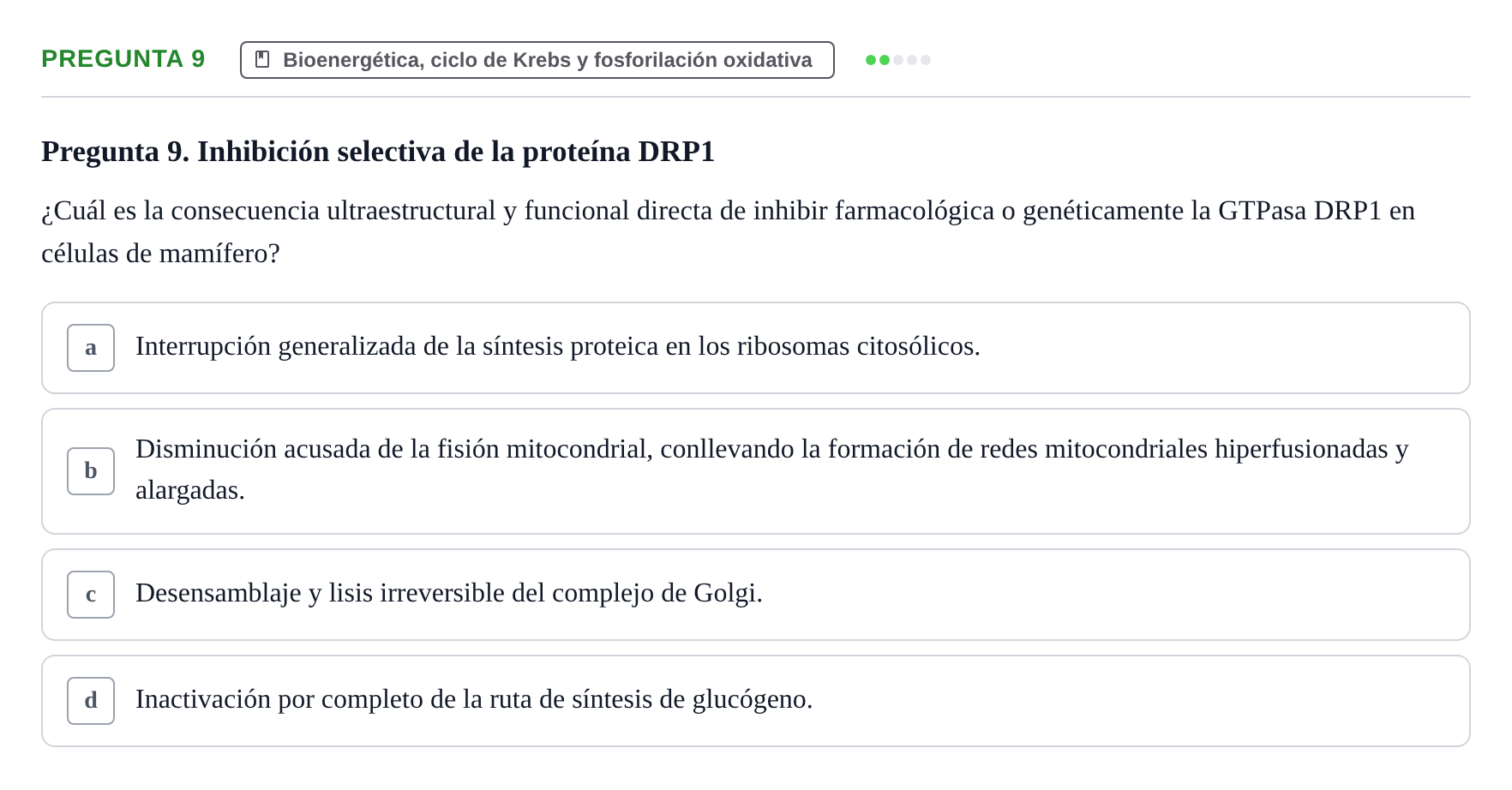 Enunciado: Pregunta 9
